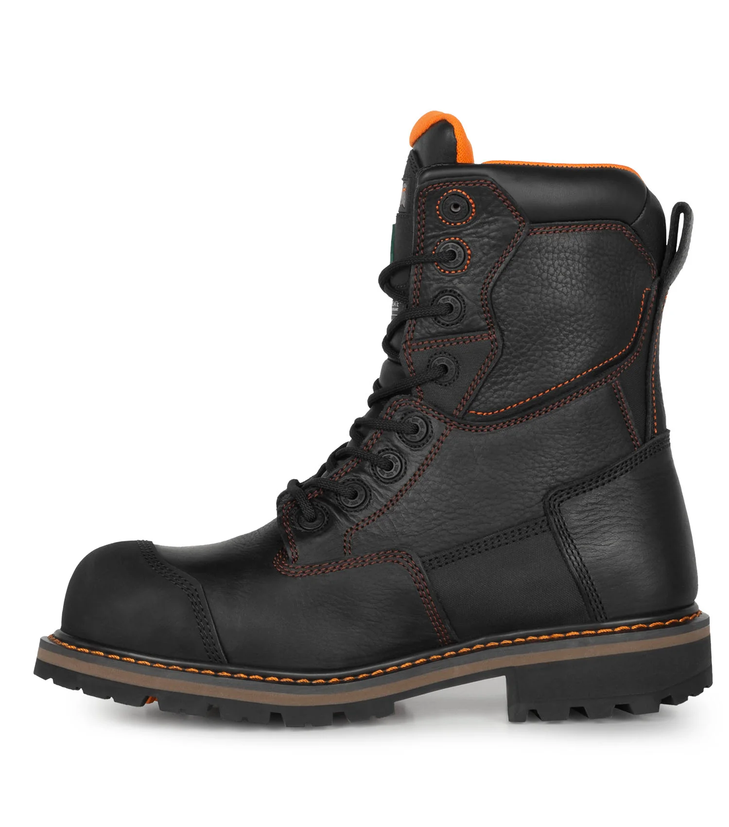 Gladiator, Black | 8” Waterproof Leather Work Boots | Vibram Fire&Ice - Image 3