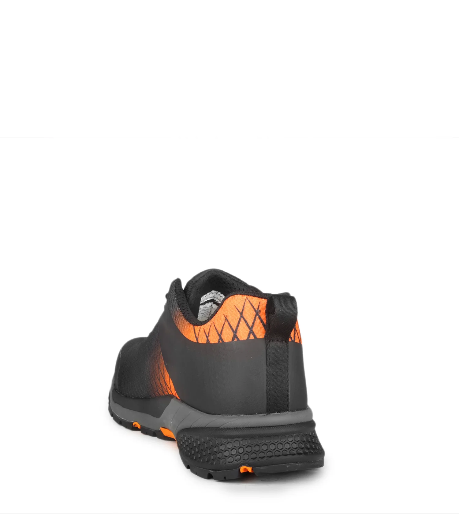 Trainer, Black & Orange | Athletic Metal Free Lightweight Work Shoes - Image 4