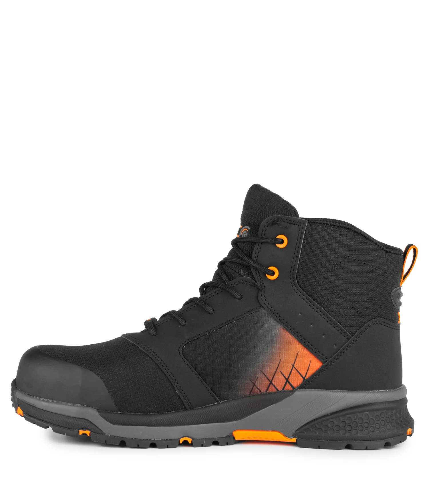 Trainer6, Black & Orange | Ultra-lightweight 6'' Athletic Work Shoes - Image 3