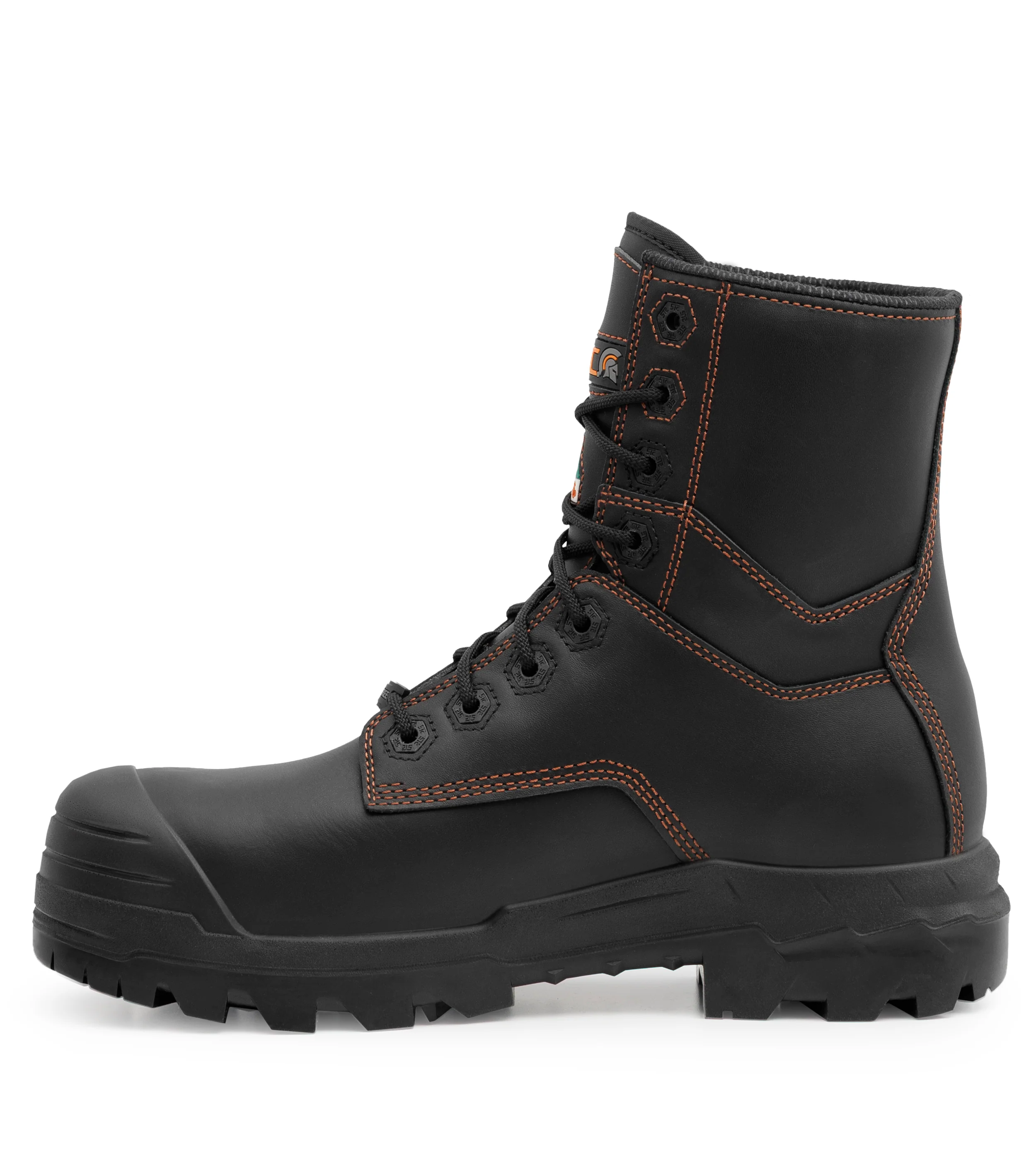 Waston, Black | 8” Metal Free Leather Work Boots | TC4+ Vibram - Image 3